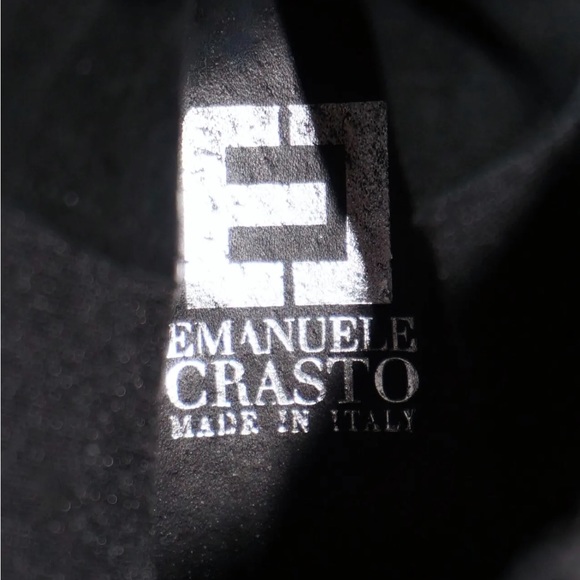 EMANUELE CRASTO Black Suede Leather Chelsea Lug Sole Boots EU 39=8.5-9 - Picture 6 of 14